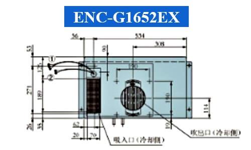 Điều hòa tủ điện ENC-G1652EX thông số lắp đặt