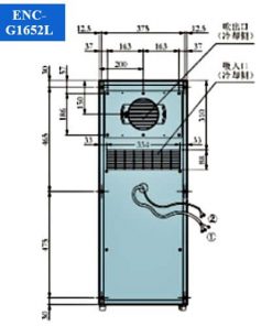 ENC-G1652L điều hoà tủ điện công nghiệp