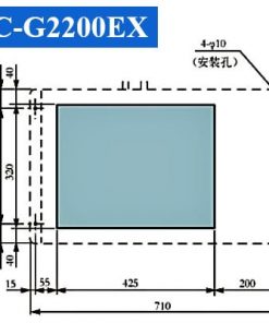 ENC-G2200EX diagram of panel cutout