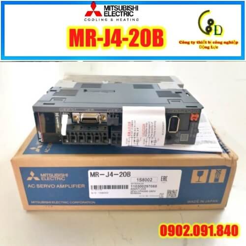 Bộ điều khiển servo driver amplifier Mitsubishi MR-J4-20B 0.2kW 220V giá tốt nhất thị trường