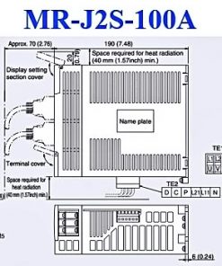 MR-J2S-100A Bộ điều khiển servo driver amplifier Mitsubishi kích thước