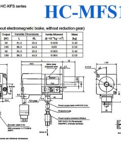 HC-MFS13 servo motor Mitsubishi dimension