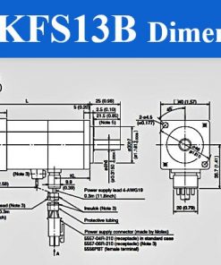 Servo Motor Mitsubishi HC-KFS13B Dimensions