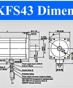 AC Servo Motor Mitsubishi HC-KFS43 dimensions