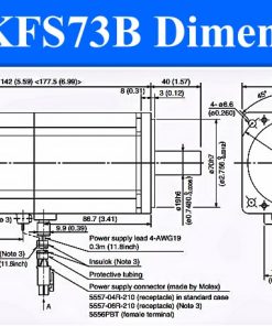 AC Servo Mitsubishi HC-KFS73B Dimensions