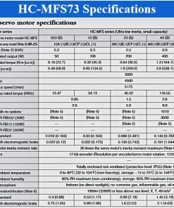 Servo Motor Mitsubishi HC-MFS73 Specifications