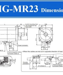 Động cơ Servo Mitsubishi HG-MR23 Dimensions