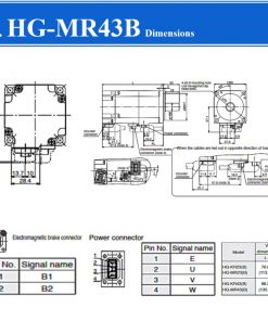 Động cơ Servo Motor HG-MR43B Dimensions