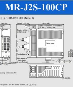 Bộ điều khiển Servo Driver Amplifier Mitsubishi MR-J2S-100CP kích thước